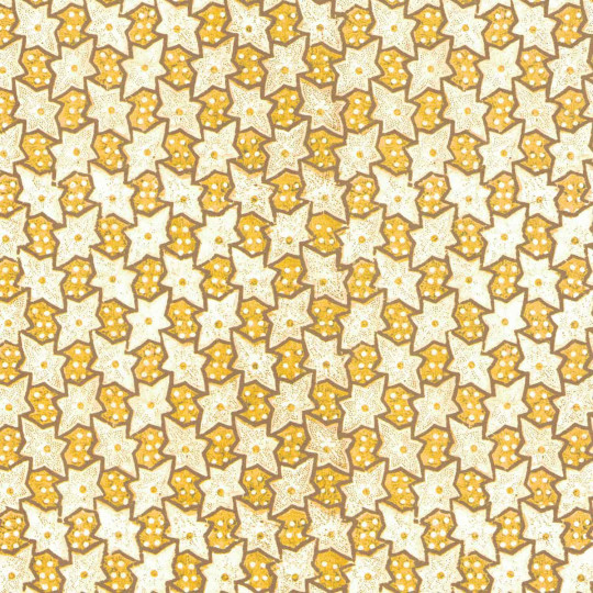 Geometric Stars on Mustard Christmas Print Paper ~ Tassotti Italy
